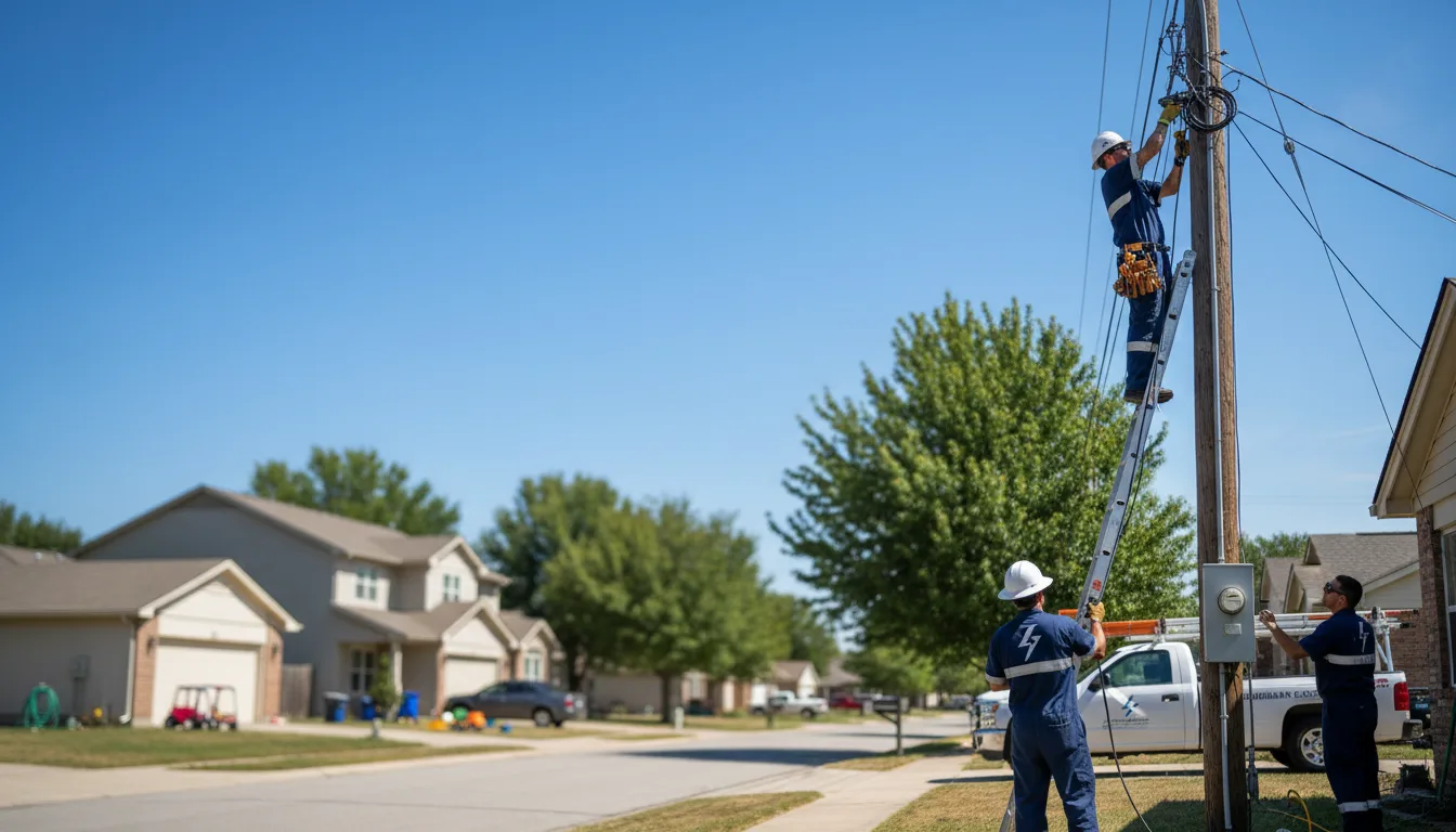 Residential electrician providing installation services in Eden, TX
